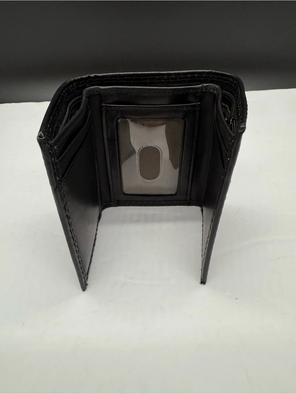 Dickies Black Leather Trifold Wallet